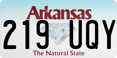 AR license plate 219UQY