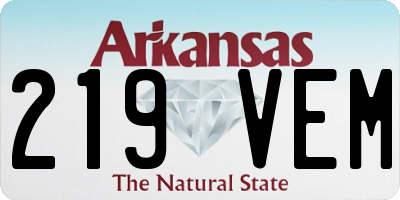 AR license plate 219VEM
