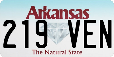 AR license plate 219VEN