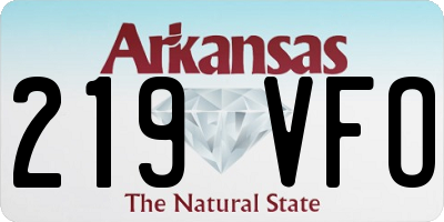 AR license plate 219VFO