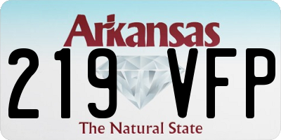 AR license plate 219VFP