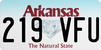 AR license plate 219VFU
