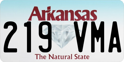 AR license plate 219VMA