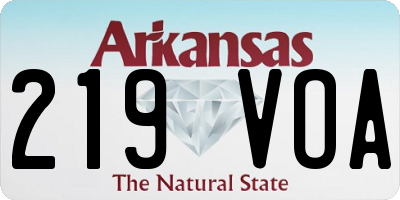AR license plate 219VOA