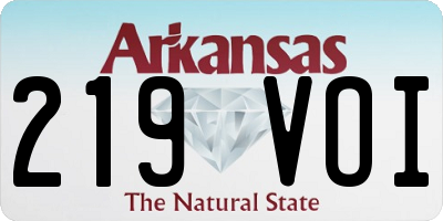 AR license plate 219VOI