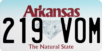 AR license plate 219VOM