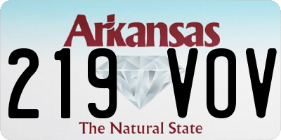 AR license plate 219VOV