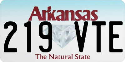 AR license plate 219VTE