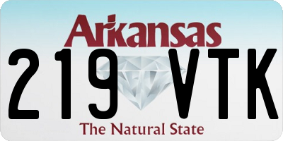 AR license plate 219VTK