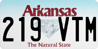 AR license plate 219VTM