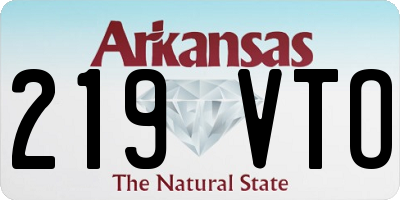 AR license plate 219VTO