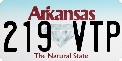 AR license plate 219VTP