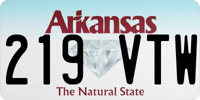 AR license plate 219VTW