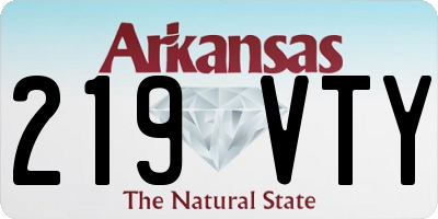 AR license plate 219VTY