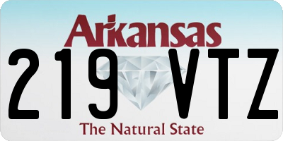 AR license plate 219VTZ