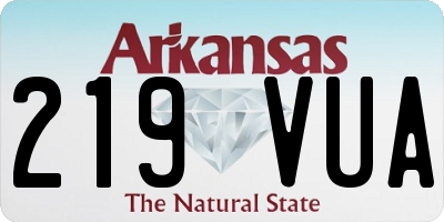 AR license plate 219VUA