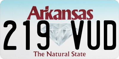 AR license plate 219VUD