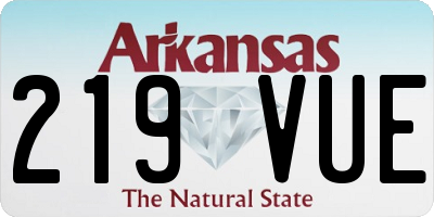 AR license plate 219VUE