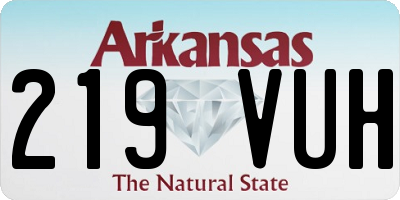 AR license plate 219VUH