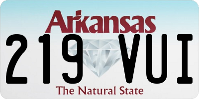 AR license plate 219VUI