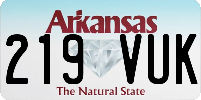 AR license plate 219VUK