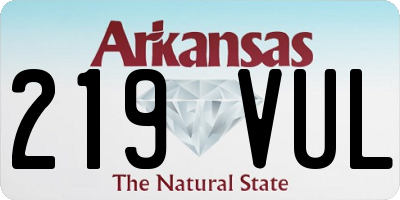 AR license plate 219VUL