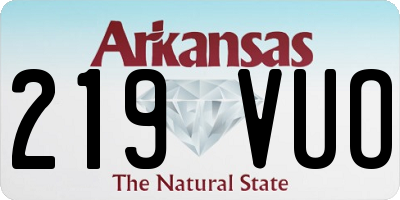 AR license plate 219VUO