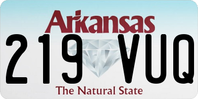 AR license plate 219VUQ
