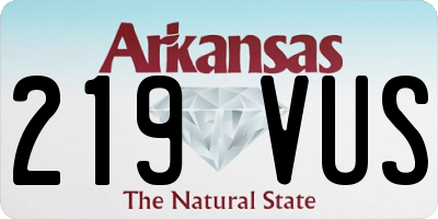 AR license plate 219VUS