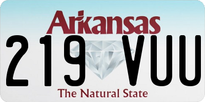 AR license plate 219VUU
