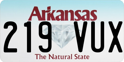 AR license plate 219VUX