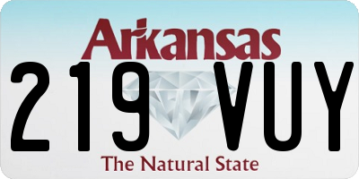 AR license plate 219VUY