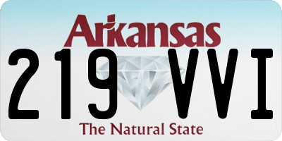 AR license plate 219VVI