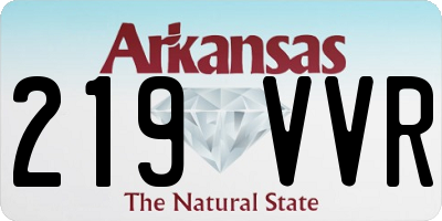AR license plate 219VVR