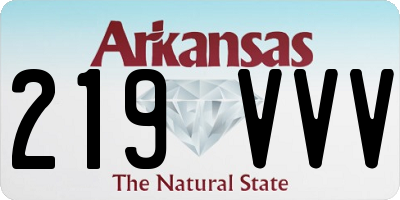 AR license plate 219VVV