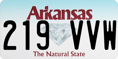 AR license plate 219VVW