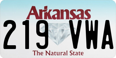 AR license plate 219VWA