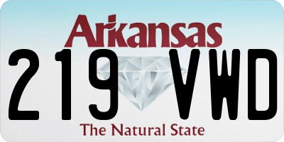 AR license plate 219VWD