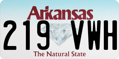 AR license plate 219VWH