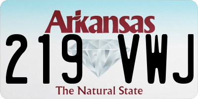 AR license plate 219VWJ