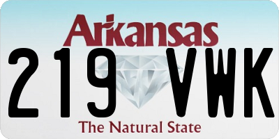 AR license plate 219VWK