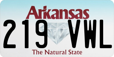 AR license plate 219VWL