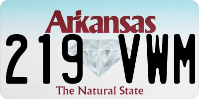 AR license plate 219VWM