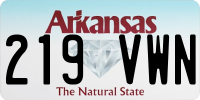 AR license plate 219VWN