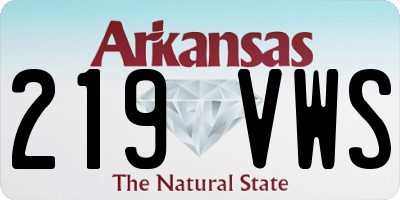 AR license plate 219VWS
