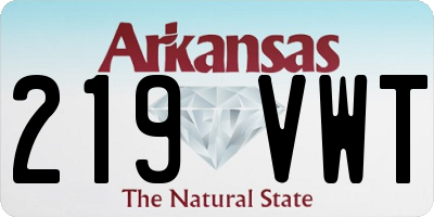 AR license plate 219VWT
