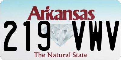AR license plate 219VWV