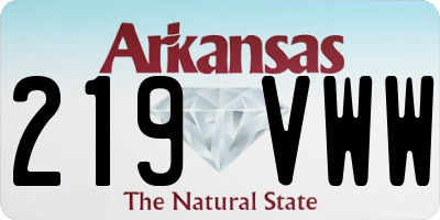 AR license plate 219VWW