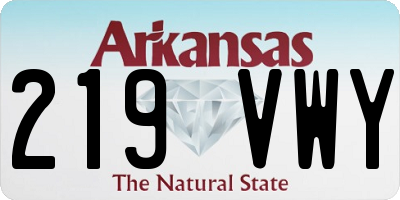 AR license plate 219VWY