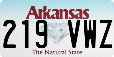 AR license plate 219VWZ